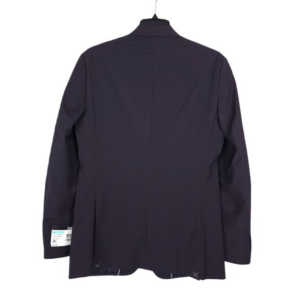 Bar III Slim-Fit Stretch Wool 2-Piece Suit Dark Burgundy Purple 44R 36x30 NWT - Picture 4 of 13